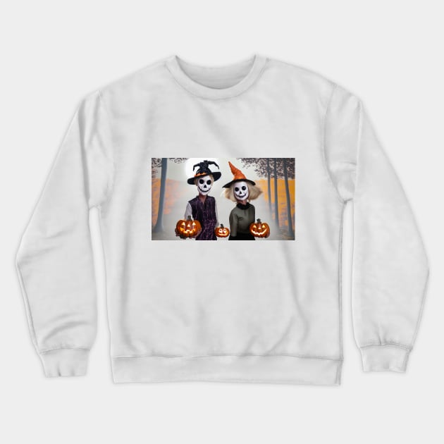 A Perfect Halloween Couple Crewneck Sweatshirt by Tee Trendz